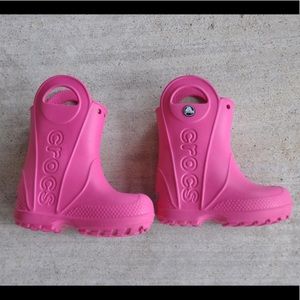 Crocs Handle It Rain Boots Pink 6 c6